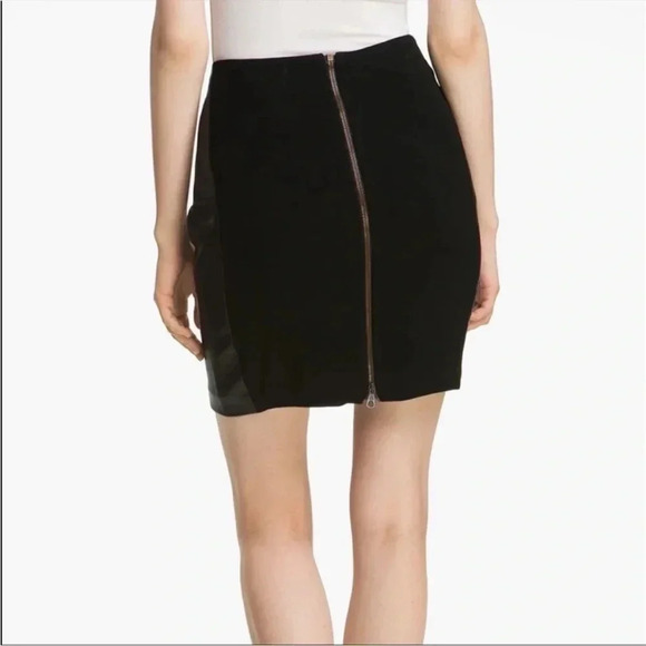 Rag & Bone Vanhi leather trim mini skirt - Picture 3 of 11